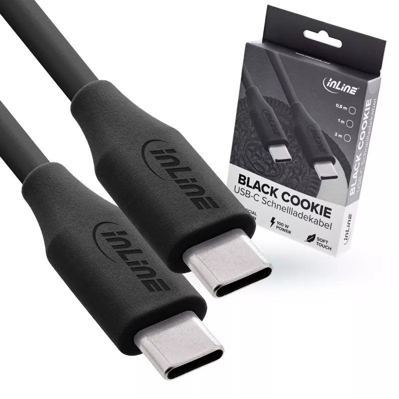 USB laidas InLine 35892 2m USB C juodas USB 2.0 0,48 Gbit/s