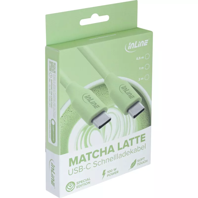 USB laidas InLine 35891G 1 m USB C Žalias USB 2.0 0,48 Gbit/s