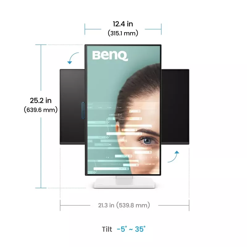 Kompiuterio monitorius BenQ GW2490TC 24 colių (61 cm) IPS Full HD 1920x1080 LED, 5 ms, 178° žiūrėjimo kampas, įmontuoti garsiakalbiai, VESA, juoda/balta
