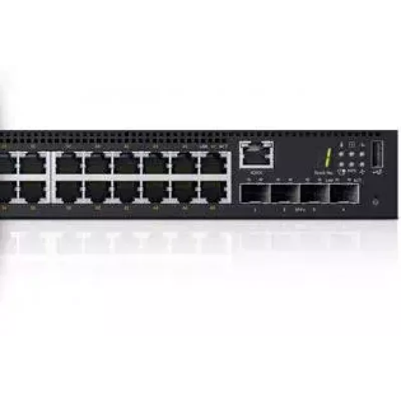 DELL N1524P valdomas L3 Gigabit Ethernet (10/100/1000) maitinimas per Ethernet (PoE) 1U juodos spalvos
