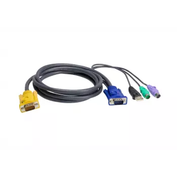 ATEN PS/2 USB KVM laidas 3m