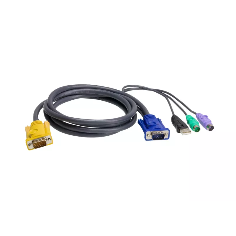 ATEN PS/2 USB KVM laidas 3m