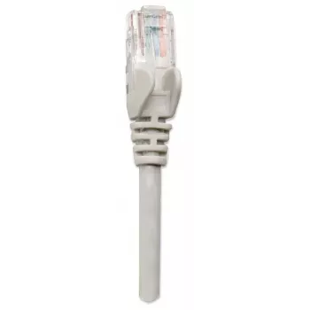 Intellinet tinklo kabelis, Cat6, 3 m, pilkas, CCA, U/UTP, PVC, RJ45, auksuoti kontaktai, nesikabinantis, su apsaugine mova, garantija visam laikui
