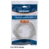 Intellinet tinklo kabelis, Cat6, 3 m, pilkas, CCA, U/UTP, PVC, RJ45, auksuoti kontaktai, nesikabinantis, su apsaugine mova, garantija visam laikui