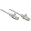 Intellinet tinklo kabelis, Cat6, 3 m, pilkas, CCA, U/UTP, PVC, RJ45, auksuoti kontaktai, nesikabinantis, su apsaugine mova, garantija visam laikui