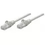 Intellinet tinklo kabelis, Cat6, 3 m, pilkas, CCA, U/UTP, PVC, RJ45, auksuoti kontaktai, nesikabinantis, su apsaugine mova, garantija visam laikui