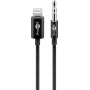 Garso ryšio kabelis Goobay Apple Lightning 3.5 mm 1 m Juoda