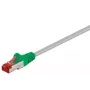 Tinklo kabelis Goobay 68456 žalias pilkas 1m Cat6 S/FTP