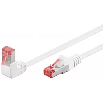 komutacinis kabelis Goobay CAT 6 90° kampuotas S/FTP White 10m