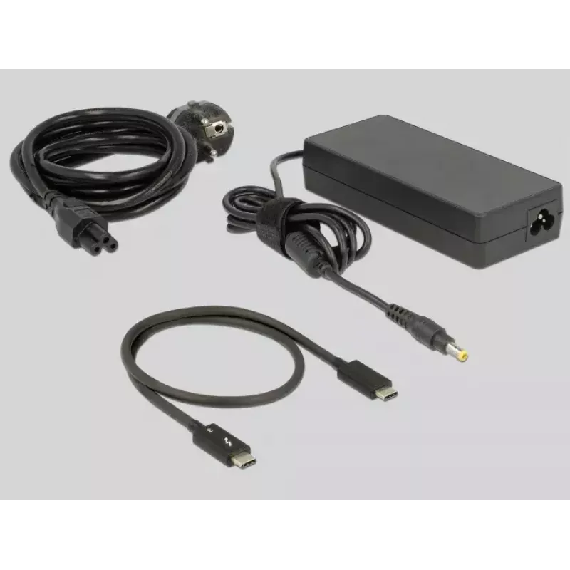 Laptop Dock DeLOCK 87725 Wired Thunderbolt 3 Juoda Sidabrinė