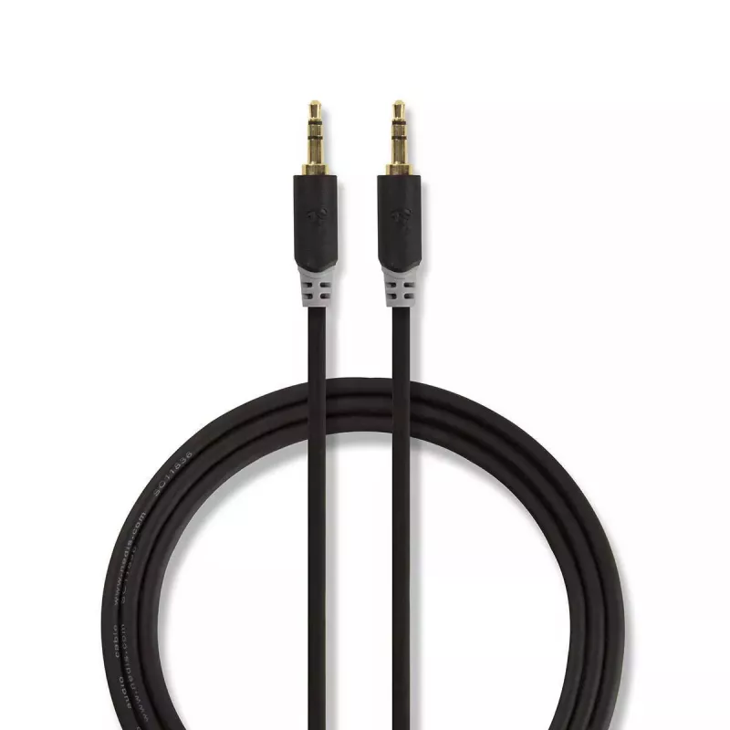 Audio kabelis Nedis CABW22000AT10 1 m 3,5 mm variu dengtas aliuminis