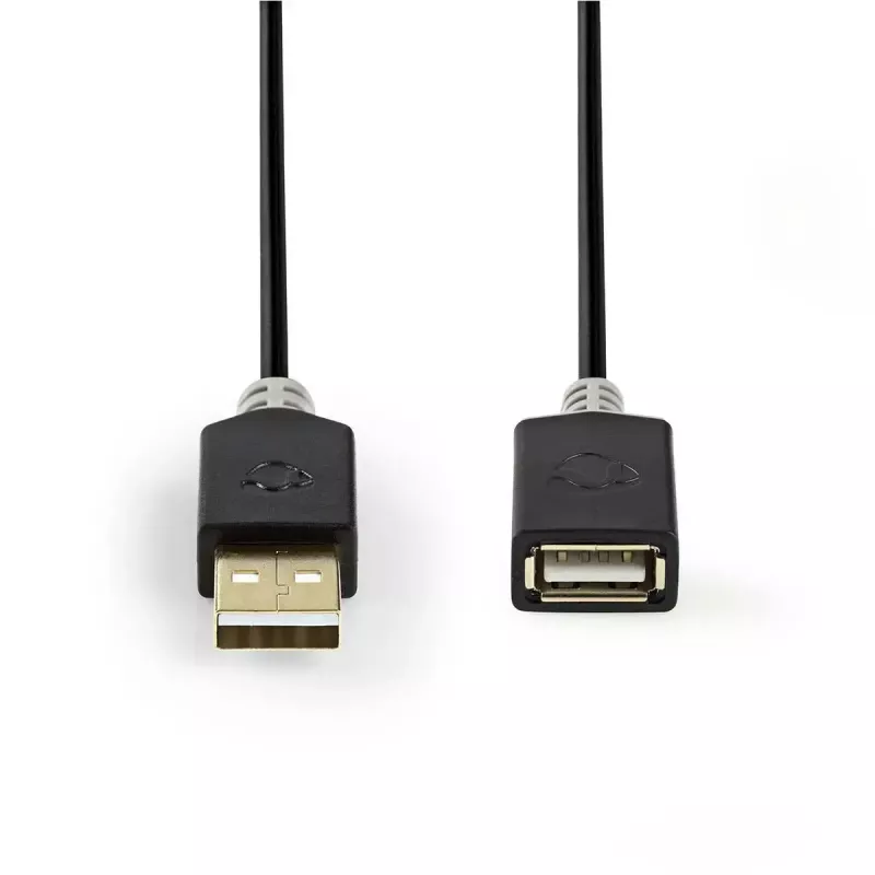 USB laidas Nedis CCBW60010AT20 2 m USB 2.0 USB A antracitinis