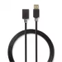 USB laidas Nedis CCBW60010AT20 2 m USB 2.0 USB A antracitinis