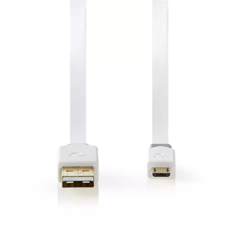 USB laidas Nedis CCBW60500WT10 1m USB 2.0 A prie Micro-USB B baltas