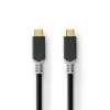 USB laidas Nedis CCBW64020AT20 USB4 Gen 2x2 2 m USB C juoda sidabrinė