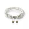 USB kabelis Nedis CCTB60700AL20 2m USB C aliuminio USB 2.0