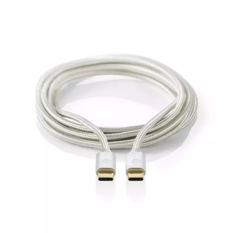 USB kabelis Nedis CCTB60700AL20 2m USB C aliuminio USB 2.0