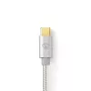 USB kabelis Nedis CCTB60700AL20 2m USB C aliuminio USB 2.0