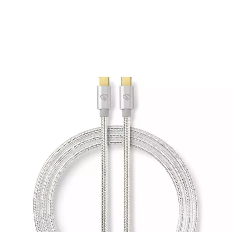 USB kabelis Nedis CCTB60700AL20 2m USB C aliuminio USB 2.0