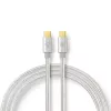 USB laidas Nedis CCTB60800AL10 USB 2.0 1 m USB C sidabrinis