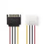 Nedis CCGP73520VA015 vidinis maitinimo laidas 0,15 m 2 x SATA 15 kontaktų Molex 4 kontaktų