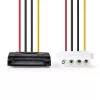 Nedis CCGP73530VA015 vidinis maitinimo laidas 0,15 m SATA 15-pin Molex 4-pin