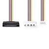 Nedis CCGP73550VA015 vidinis maitinimo laidas 0,15 m SATA 15 kontaktų kištukas