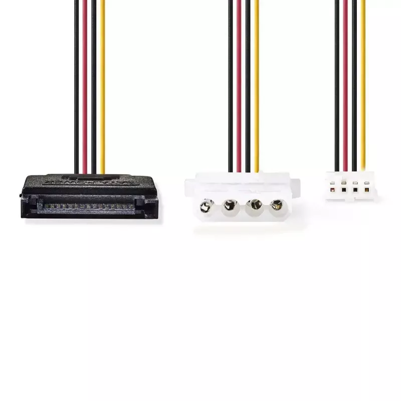Nedis CCGP73550VA015 vidinis maitinimo laidas 0,15 m SATA 15 kontaktų kištukas