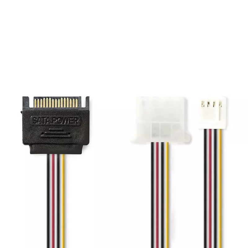 Nedis CCGP73550VA015 vidinis maitinimo laidas 0,15 m SATA 15 kontaktų kištukas
