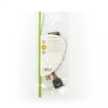 Nedis CCGP73555VA015 vidinis maitinimo laidas 0,15 m SATA 15 kontaktų Molex