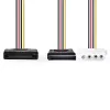Nedis CCGP73555VA015 vidinis maitinimo laidas 0,15 m SATA 15 kontaktų Molex