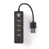 USB šakotuvas Nedis UHUBU2420BK USB 2.0 480 Mbit/s juodas