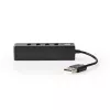 USB šakotuvas Nedis UHUBU2420BK USB 2.0 480 Mbit/s juodas