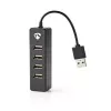 USB šakotuvas Nedis UHUBU2420BK USB 2.0 480 Mbit/s juodas
