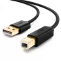 USB 2.0 laidas UGREEN 10350 — USB A į USB B, 1,5 m, paauksuoti kontaktai, juodas