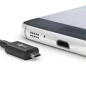 Goobay Micro-USB maitinimo adapteris 15 W vidaus įkroviklis 3 A 1,5 m juodas