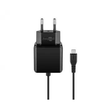 Goobay Micro-USB maitinimo adapteris 15 W vidaus įkroviklis 3 A 1,5 m juodas