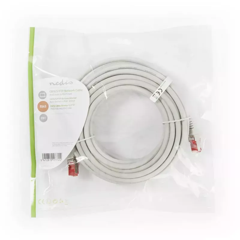 Tinklo kabelis Nedis CCGP85221GY75 7,5 m Cat6 SF/UTP