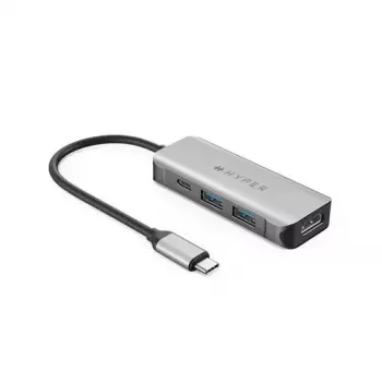 Nešiojamojo kompiuterio dokas TARGUS HYPER HD41-GL USB 2.0 Type-C juoda pilka