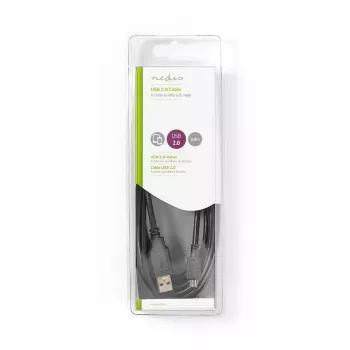 Nedis USB laidas USB 2.0 3 m USB A – Micro-USB B, juodas