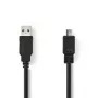 Nedis USB laidas USB 2.0 3 m USB A – Micro-USB B, juodas