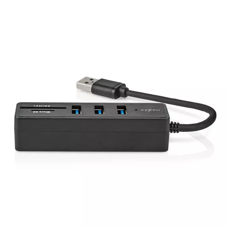 USB šakotuvas Nedis CCGB61250BK01 USB 3.2 Gen 1 Type-A 5000 Mbit/s juodas