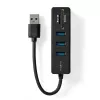 USB šakotuvas Nedis CCGB61250BK01 USB 3.2 Gen 1 Type-A 5000 Mbit/s juodas