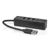 USB šakotuvas Nedis CCGB61250BK01 USB 3.2 Gen 1 Type-A 5000 Mbit/s juodas