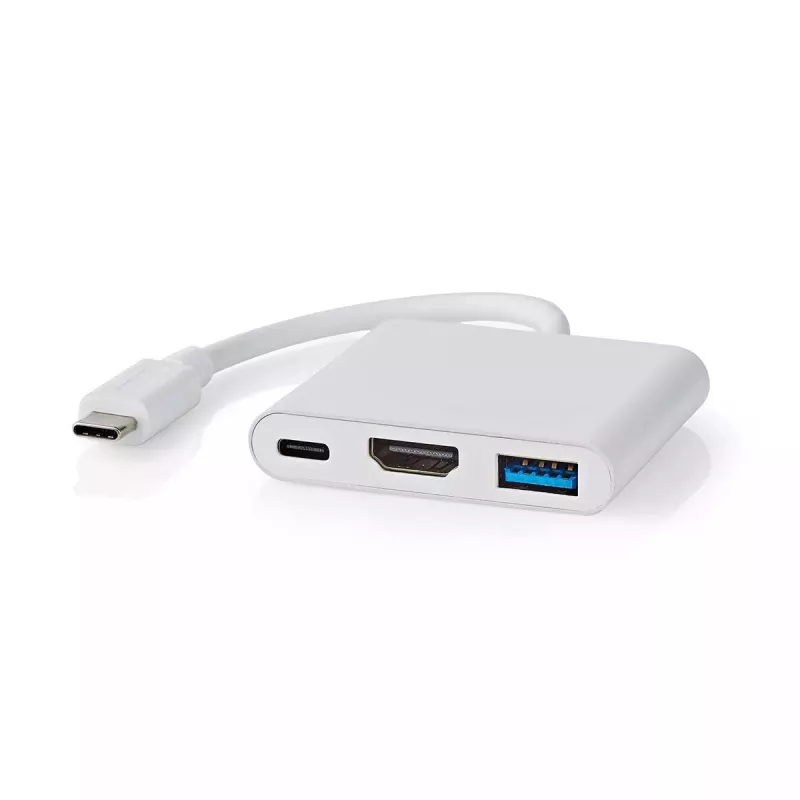 Nešiojamojo kompiuterio dokas Nedis CCGB64770WT01 USB Type-C laidinis 7,5W