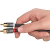 Garso kabelis WENTRONIC Goobay 65300 — 2 m, 2×RCA (kištukas) į RCA (kištukas), varis, auksuoti kontaktai, magnetiškai ekranuotas