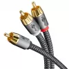 Garso kabelis WENTRONIC Goobay 65300 — 2 m, 2×RCA (kištukas) į RCA (kištukas), varis, auksuoti kontaktai, magnetiškai ekranuotas