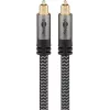 Audio laidas Goobay (WENTRONIC) 65306 — 3 m TOSLINK kištukas–kištukas, varis, paauksuoti kontaktai, juoda/sidabrinė