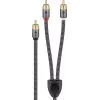 Garso kabelis WENTRONIC Goobay 65303 — 10 m, 2×RCA (kištukas) į RCA (kištukas), varis, paauksuoti kontaktai