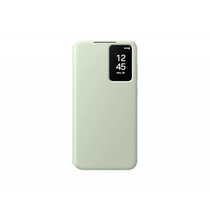 Piniginė dėklas Samsung Galaxy S24+ Žalia Vienspalvė